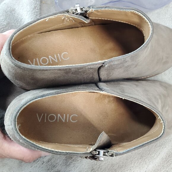 Vionic Shoes Womens Size 7.5 Brown Suede Serena Arch Support Ankle Boots - Picture 9 of 11
